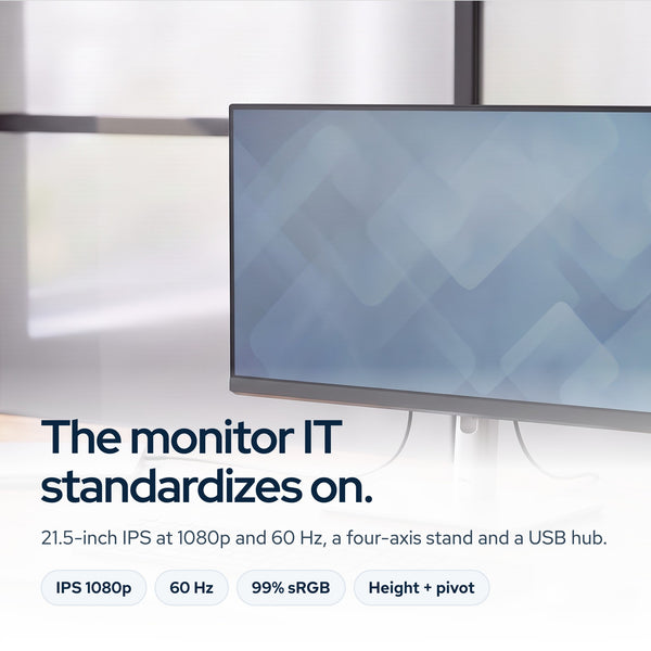 Dell P2222H 22" 1920 x 1080 Full HD 16:9 IPS Display: On the desk