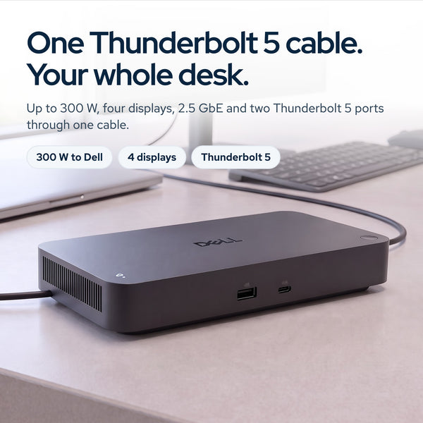 Dell Pro Thunderbolt 5 Smart Dock SD25TB5 300W Power Delivery: On the desk