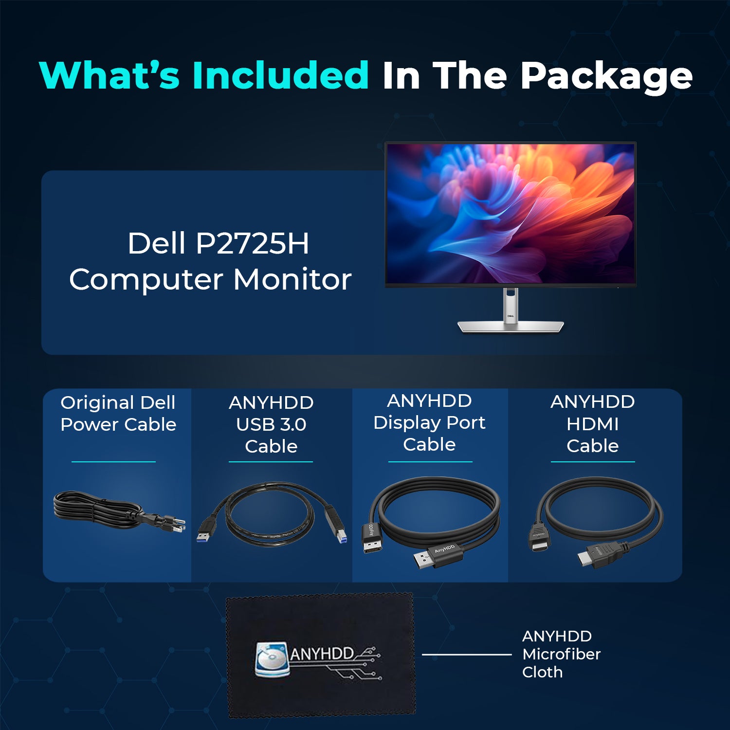 Dell P2725H 27-inch Full HD 1080p IPS Computer Monitor with Adjustable Stand, HDMI & DisplayPort Connectivity