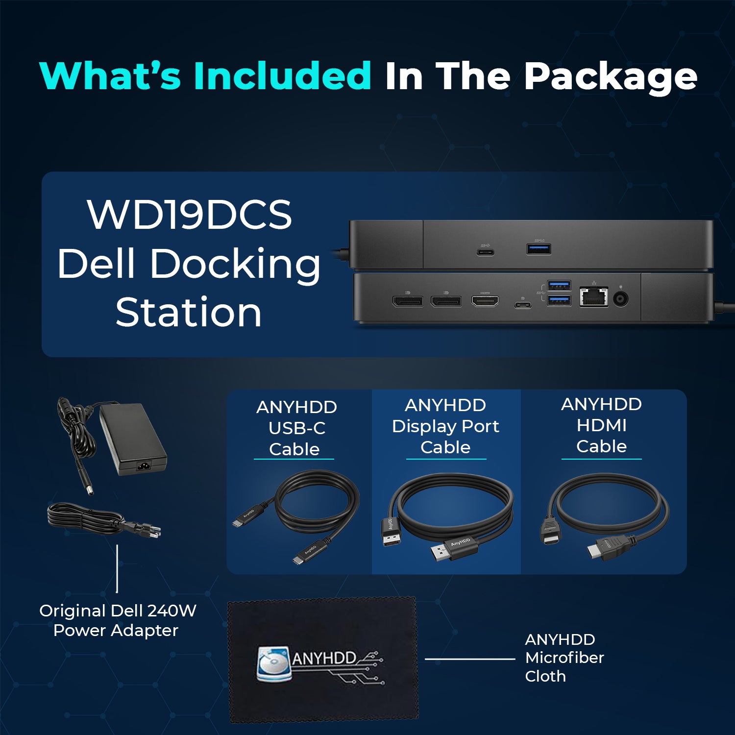 Dell Performance Dock WD19DCS USB-C Docking Station with 240W Power Adapter, HDMI, DisplayPort, Ethernet & Multi-Port Connectivity