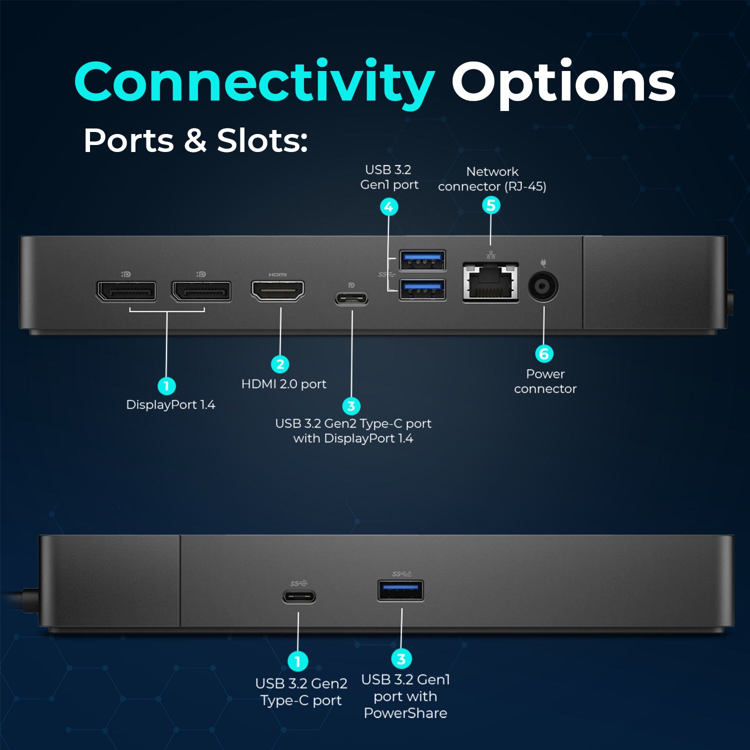 Dell Performance Dock WD19DCS USB-C Docking Station with 240W Power Adapter, HDMI, DisplayPort, Ethernet & Multi-Port Connectivity