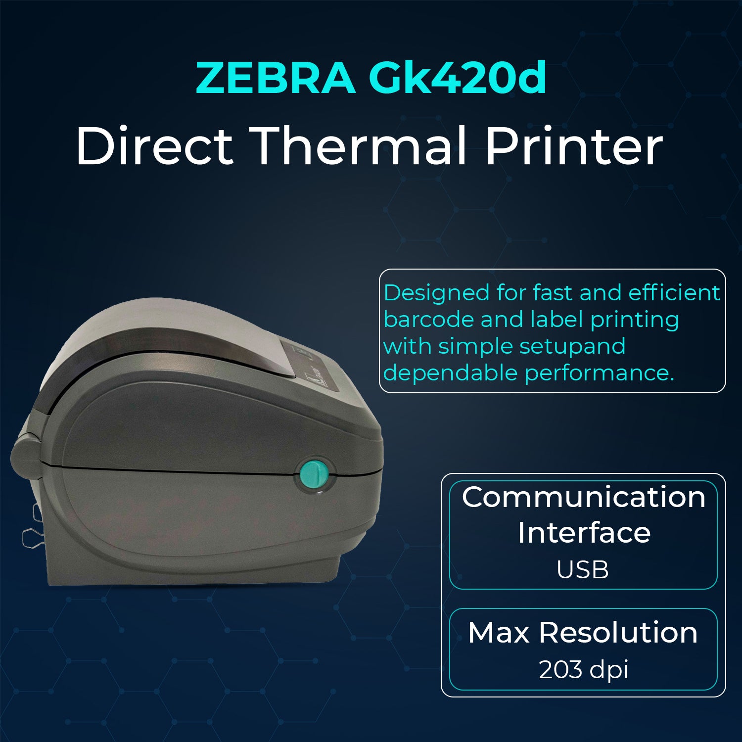Zebra GK420D Direct Thermal Label Printer Bundle with USB, Serial, Parallel Connectivity for Shipping & Barcodes (Renewed)