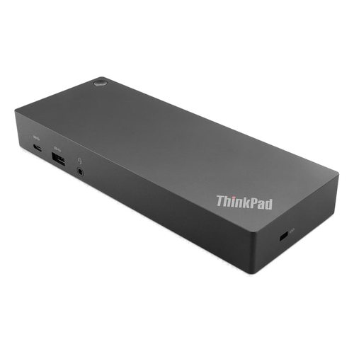 Lenovo ThinkPad Hybrid USB-C with USB-A dock, three-quarter view