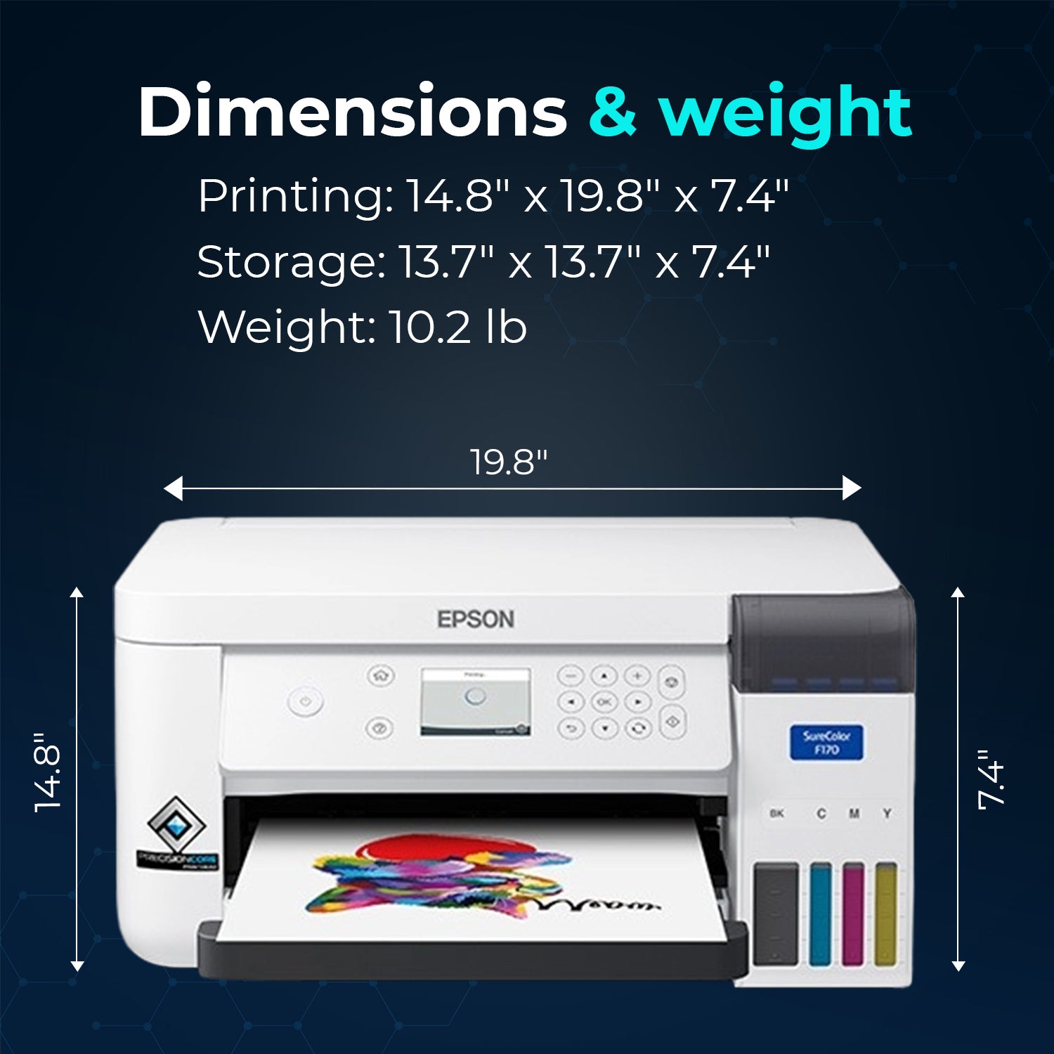 Epson Dye-Sublimation F170 Printer with PrecisionCore Technology