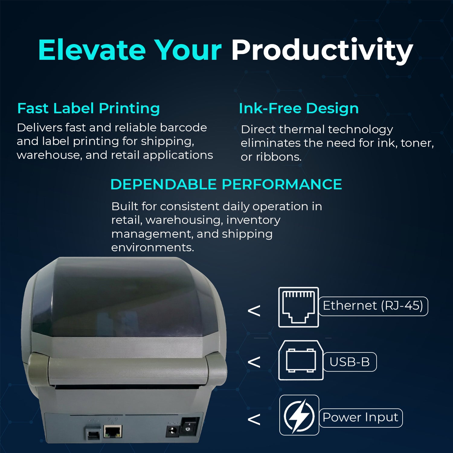 GK420D Zebra Label Printer Direct Thermal & Barcode Printer Bundle - 1 Year Warranty - Comes with 24V AC Adapter, 4x6 Label Roll, USB 2.0 Cable & Microfiber Cleaning Cloth - USB Connectivity (Renewed)