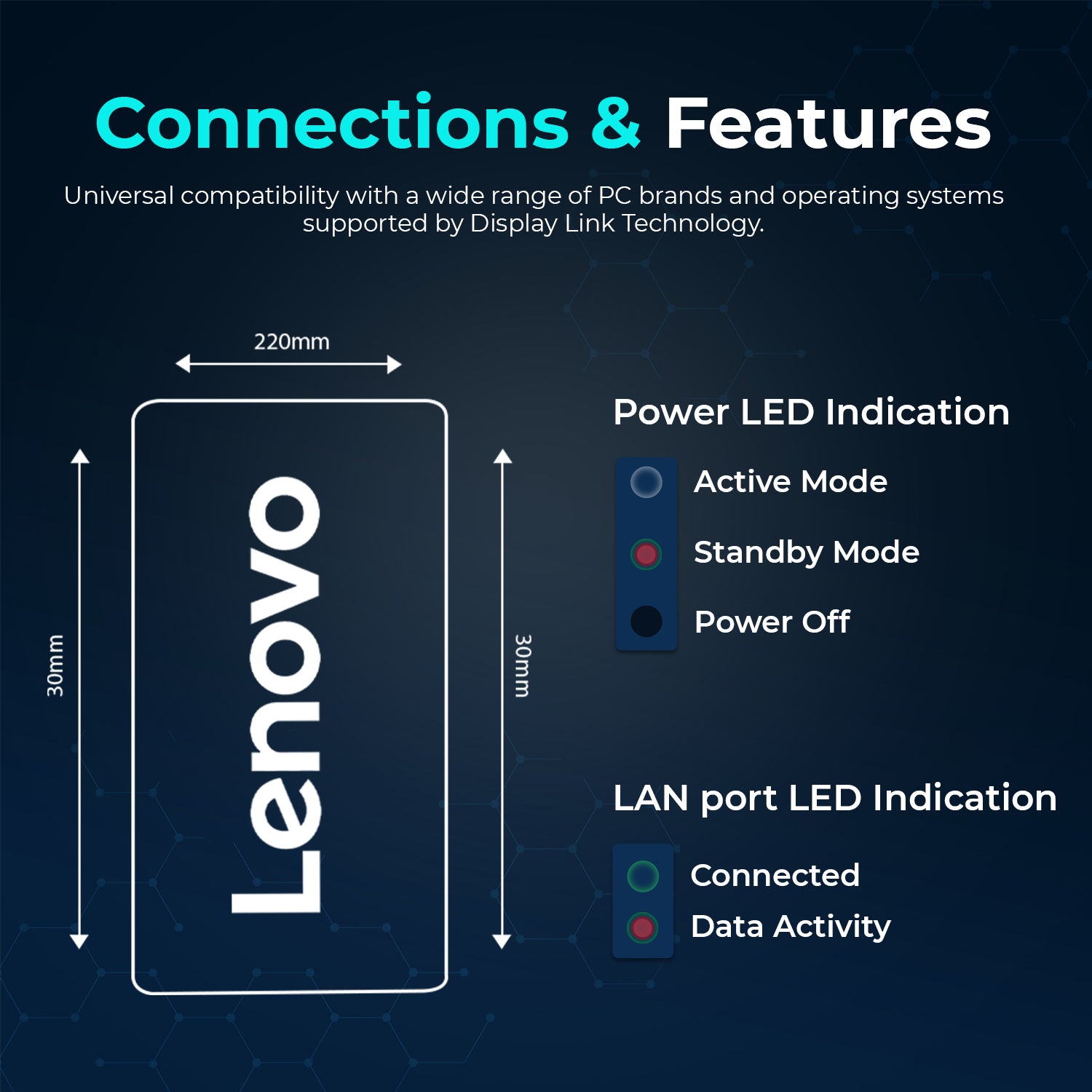 Lenovo Universal Thunderbolt 4 Dock 40B00300US with 300W Adapter, HDMI, DisplayPort, USB‑C & Ethernet Connectivity for Multiple Displays