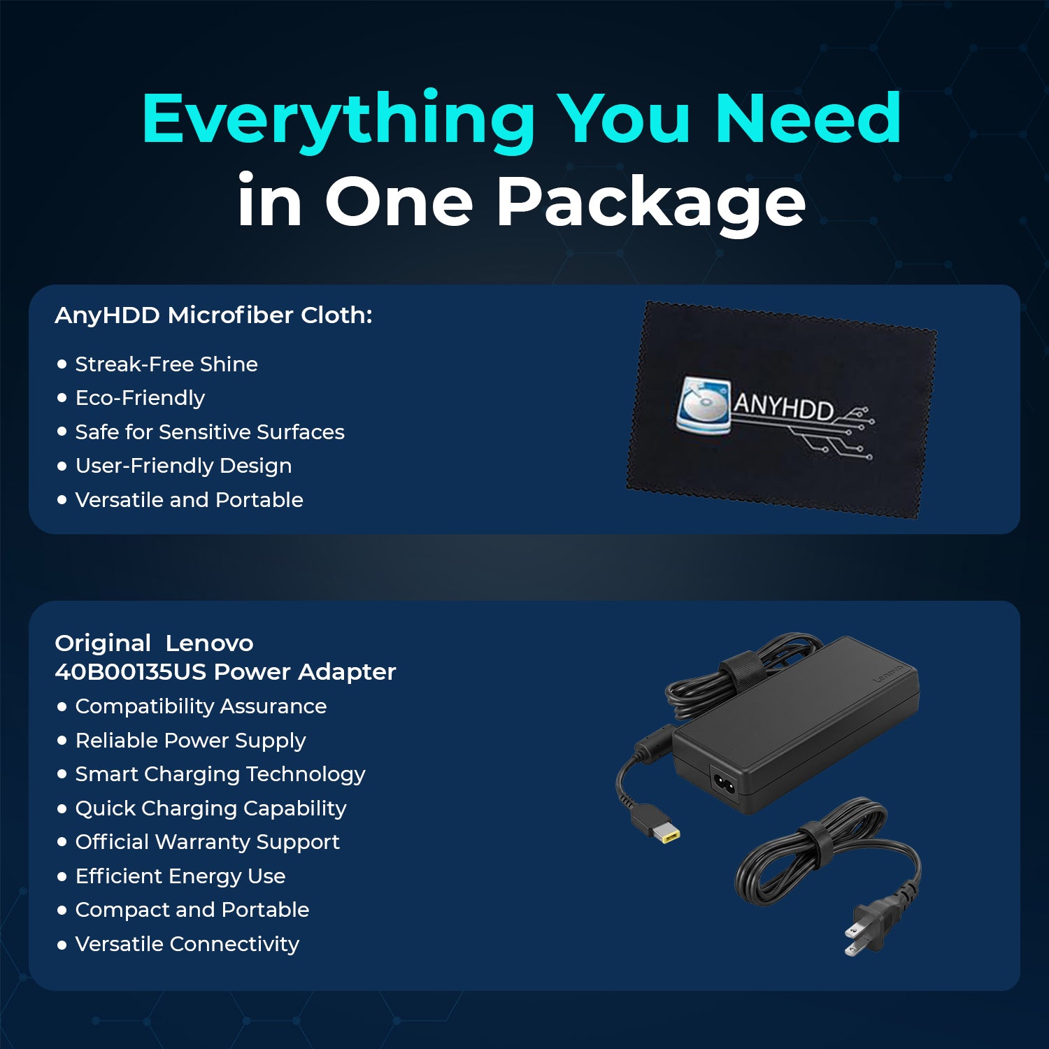 Lenovo 40B00135US Docking Station Thunderbolt 4 Dock - Universal Laptop Docking Stations with 135W Power Adapter + HDMI Cable + DisplayPort Cable + Thunderbolt Cable + Microfiber Cloth