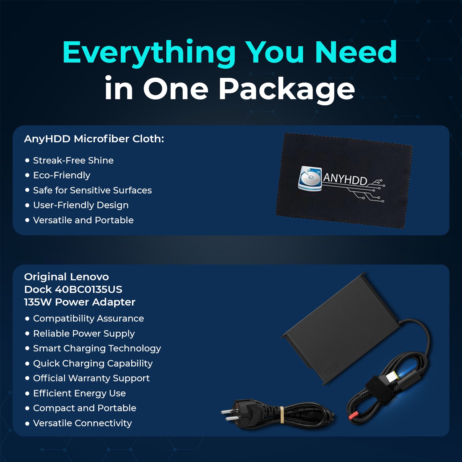 Lenovo 40BC0135US USB4 Smart Dock 5500 Laptop Docking Station with Integrated USB4 Cable, HDMI 2.1 & DisplayPort 1.4 Video Outputs, Multiple USB-A & USB-C Ports, Gigabit Ethernet, 100W Power Delivery