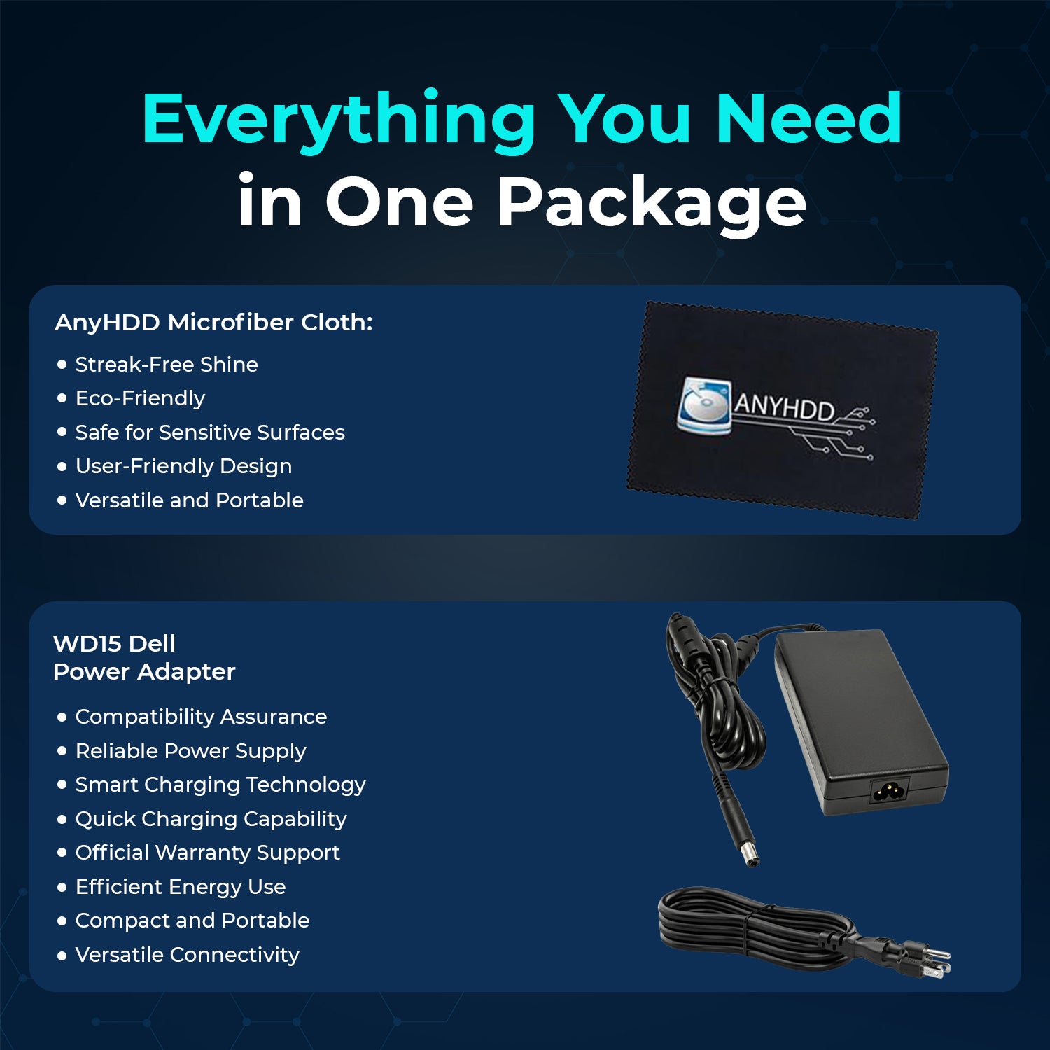 Dell WD15 USB-C Docking Station with HDMI, DisplayPort, Ethernet and USB Ports for Laptops and Multi-Display Setups (refurbished)