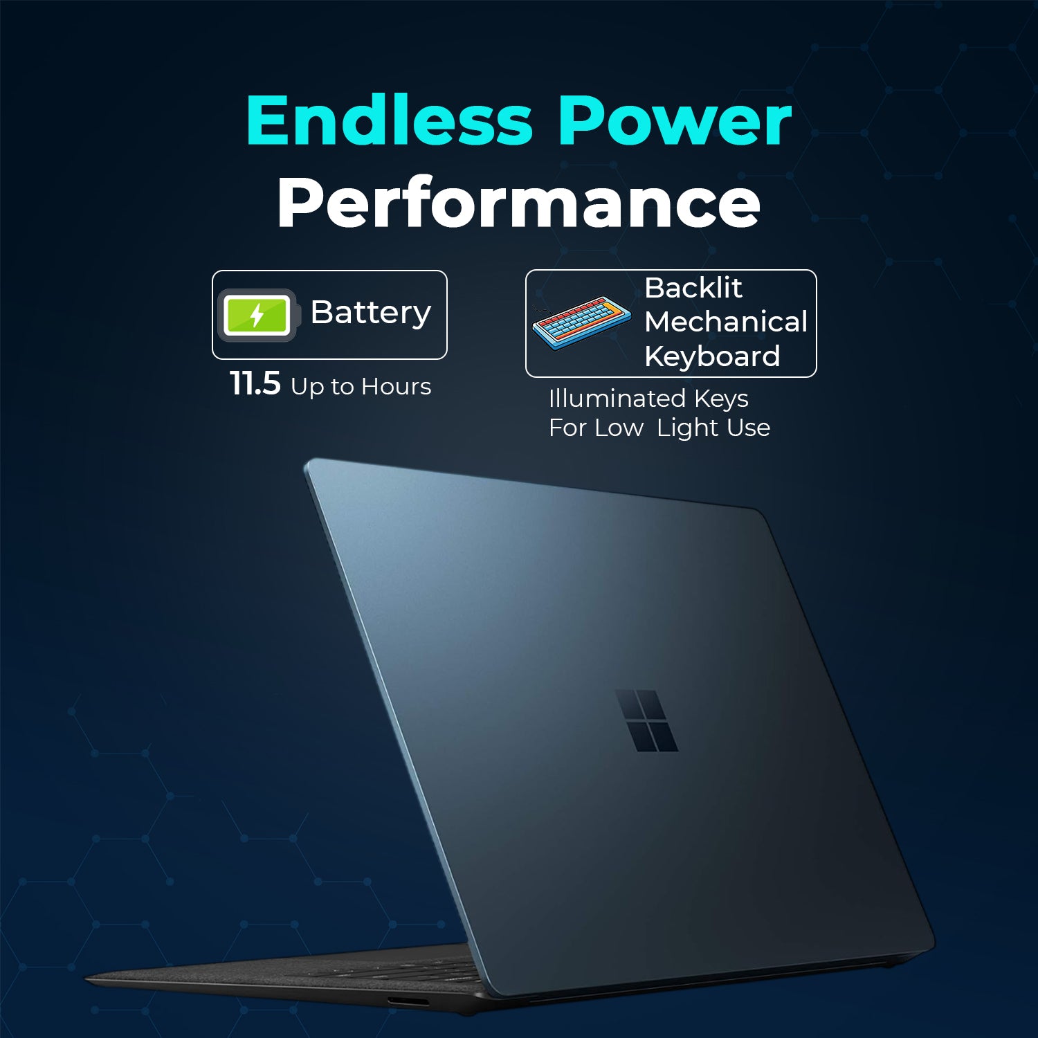 Microsoft Surface Laptop 3 13.5″ Intel Core i7 16GB RAM 512GB SSD Touchscreen Laptop – Cobalt Blue with Alcantara Renewed