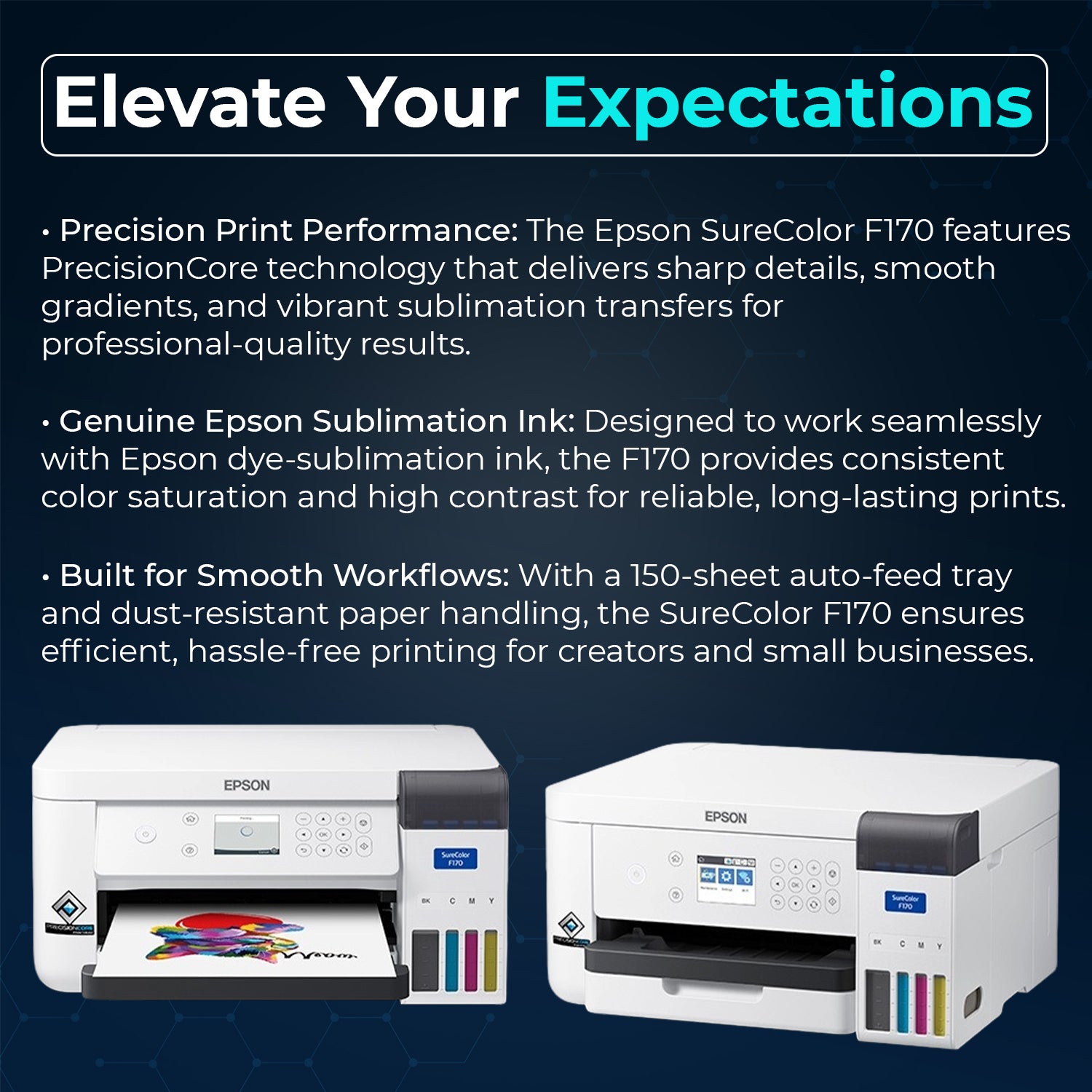 Epson Dye-Sublimation F170 Printer with PrecisionCore Technology