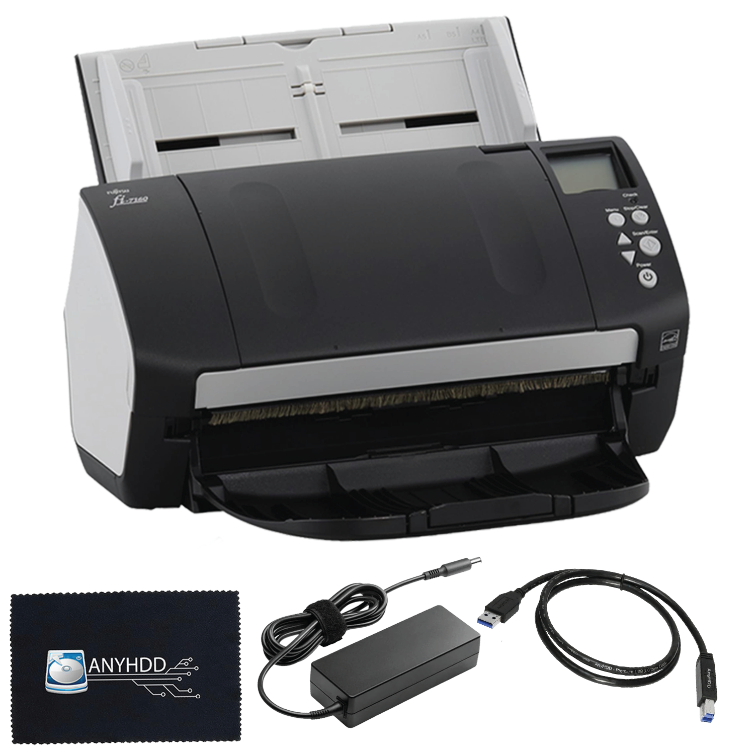 Fi-7160 Fujitsu Scanners for Computers - 60 PPM (Mono/Color),600 DPI Document Scanner, with 24V Power(Renewed)