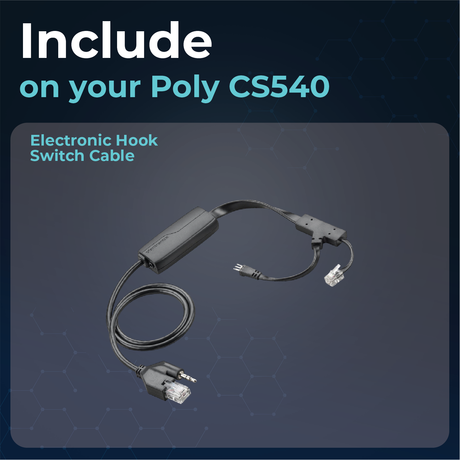 Poly VVX 450 Business IP Phone with CS540 Wireless DECT Headset + Electronic Hook Switch Cable APP-51 + Cloth