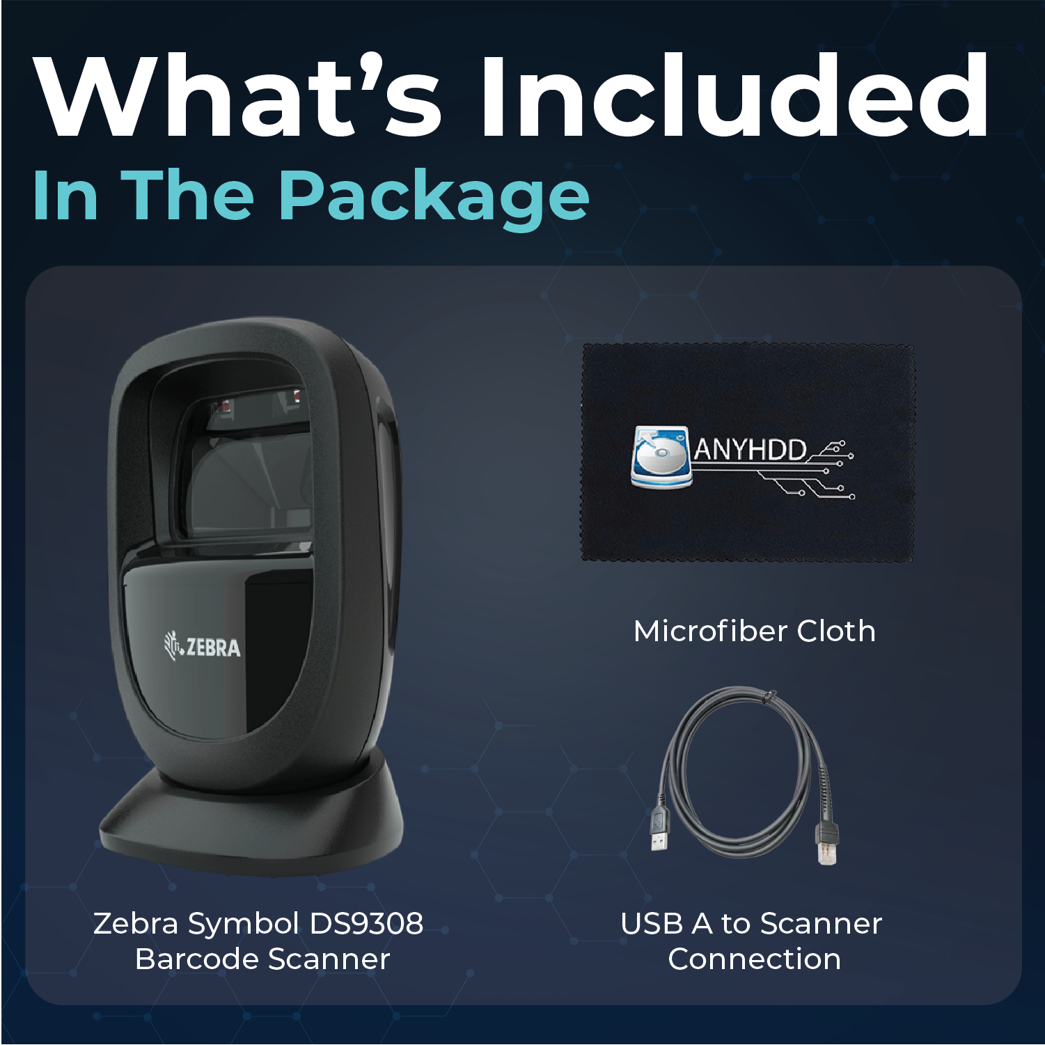 Zebra DS9308 Presentation Barcode Scanner – 1D & 2D Imager, USB-A Interface