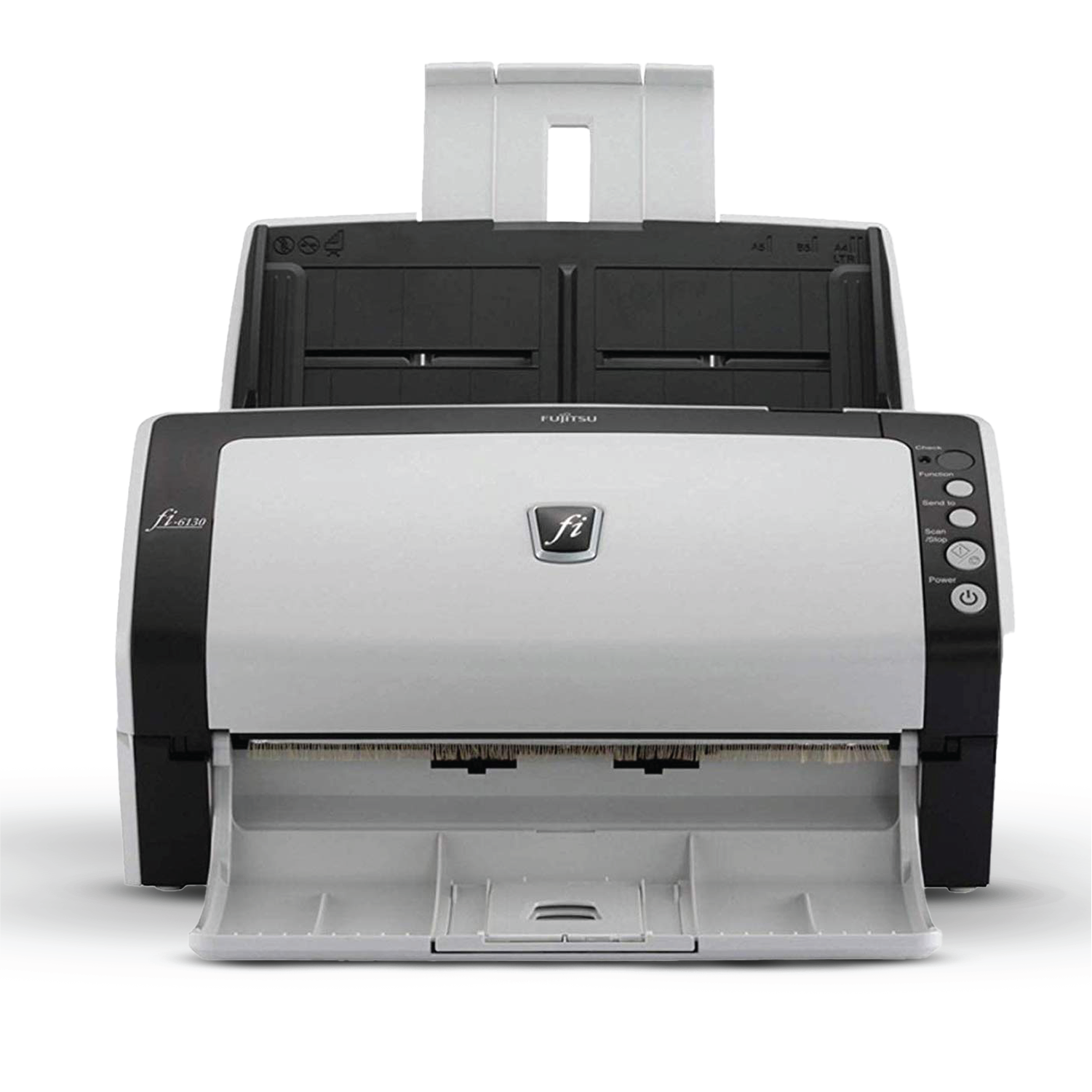 FI-6130 Document Scanner Bundle with 24V AC Adapter + USB 2.0 Cable + Microfiber Cleaning Cloth Included (Renewed)