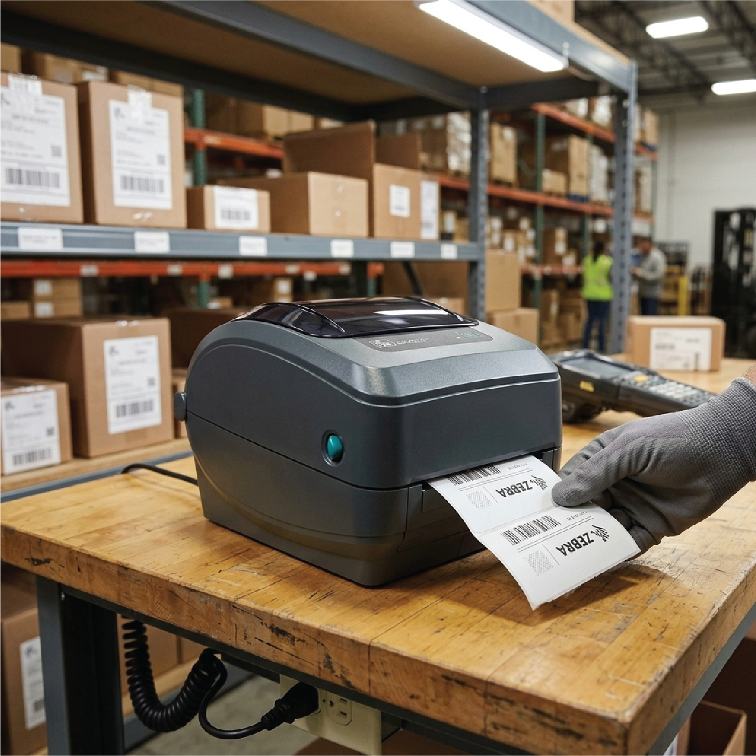 GK420T Thermal Transfer Desktop Printer for Labels, Receipts, Barcodes, Tags - 1 Year Warranty with USB 2.0 Cable (Renewed)