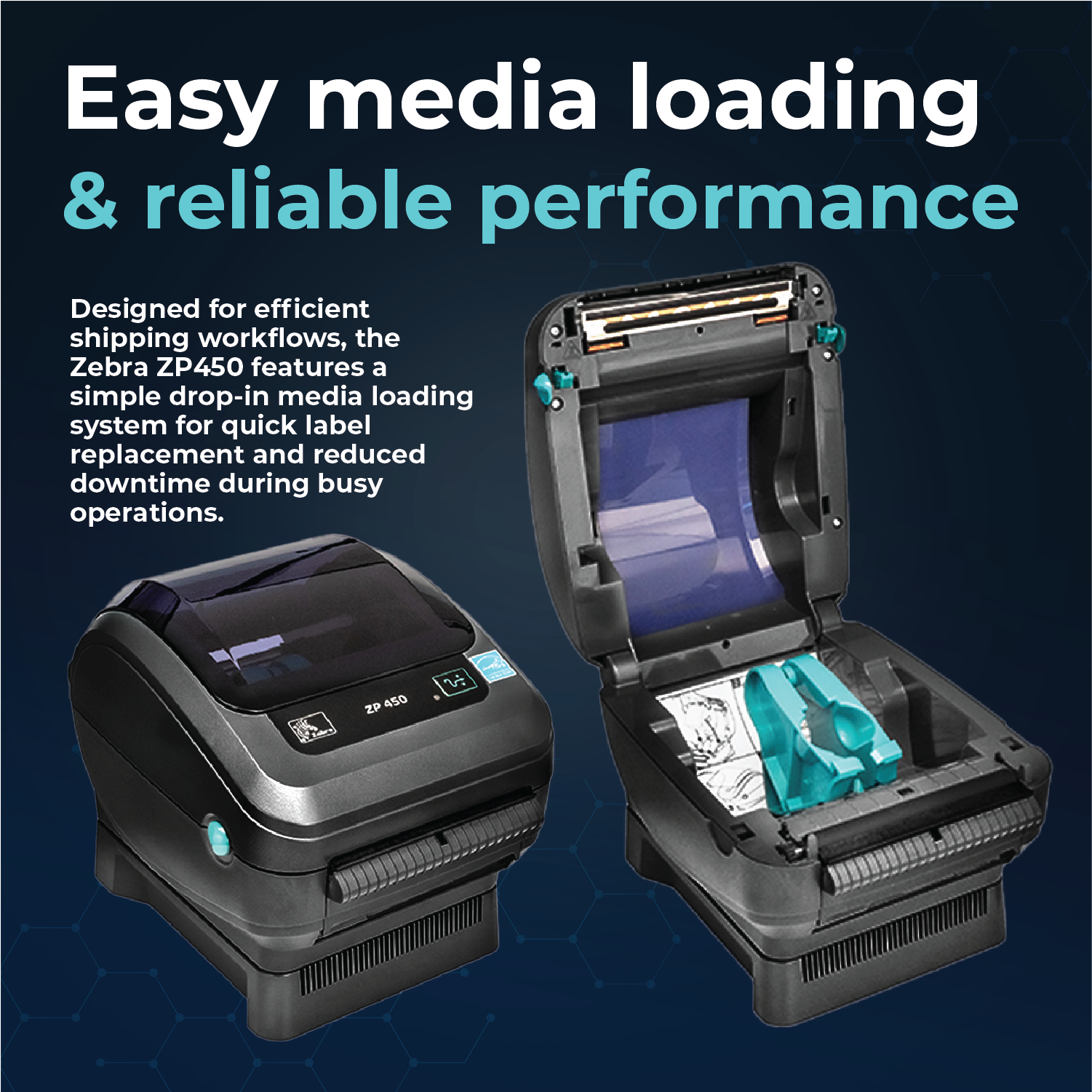 Zebra ZP450 Direct Thermal Barcode Label Printer for Shipping & E-Commerce, High-Speed 4x6 Label Printing