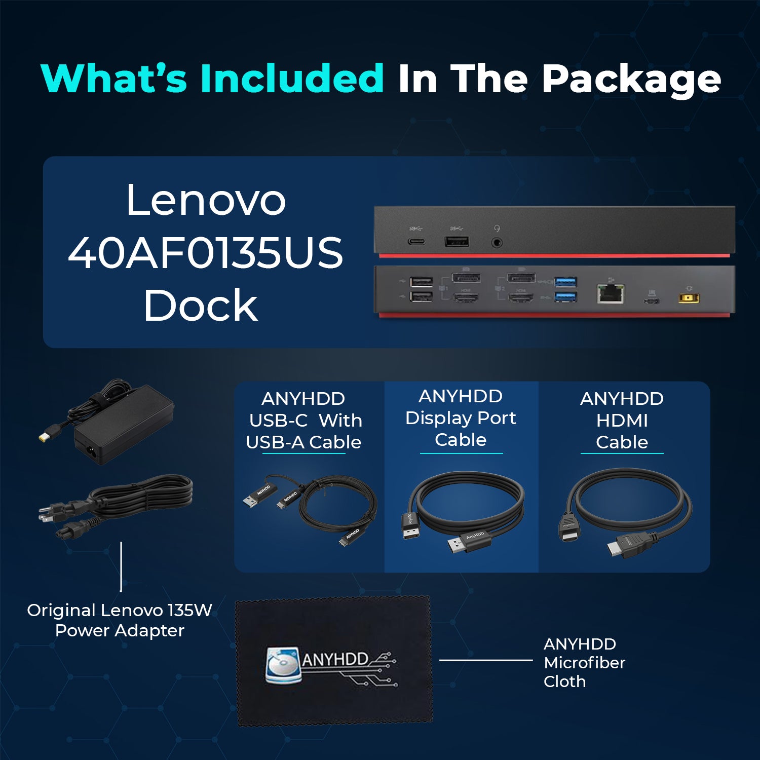 Lenovo 40AF0135US ThinkPad Hybrid USB-C with USB-A Dock