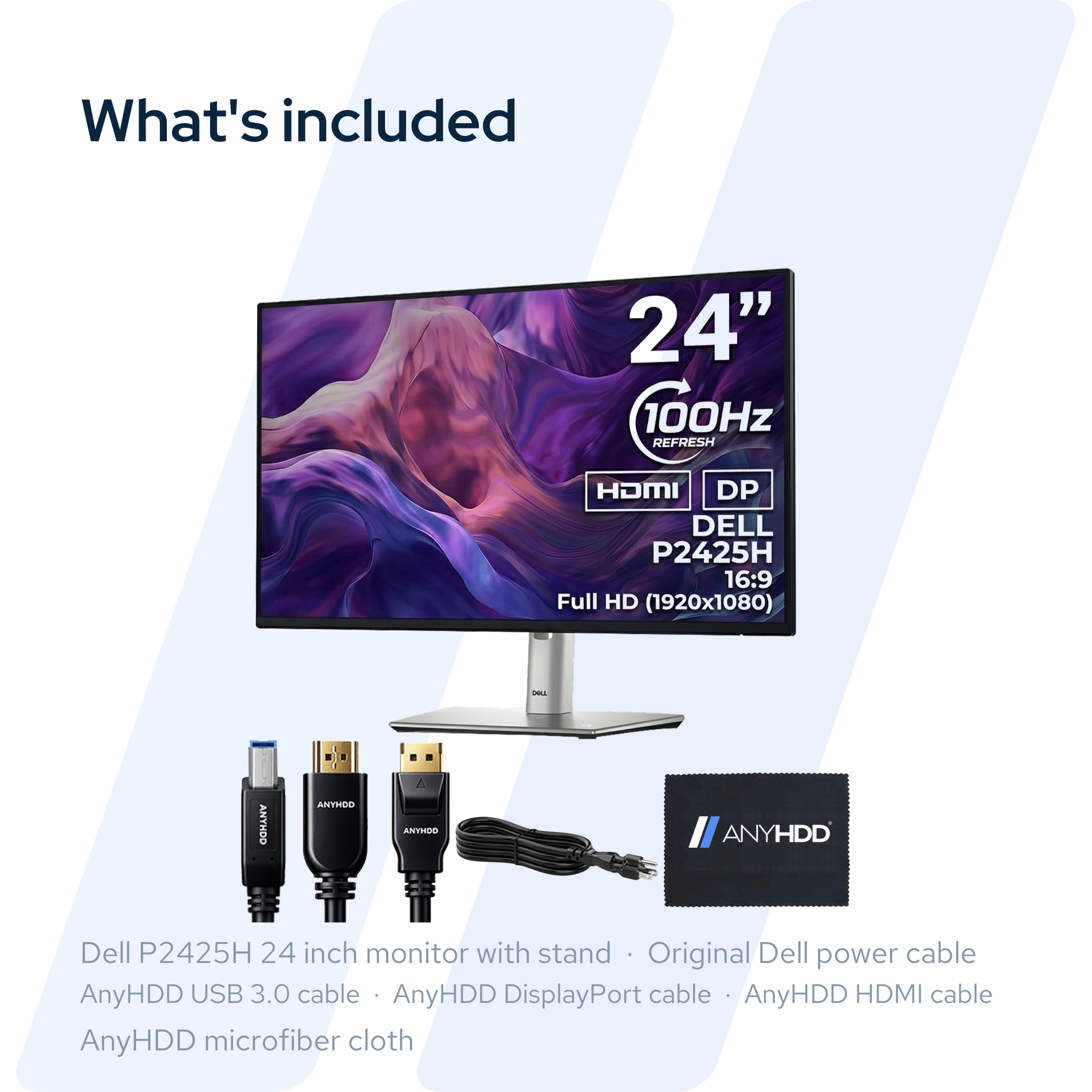 Dell Pro 24 Plus P2425H monitor on its adjustable stand, three-quarter view