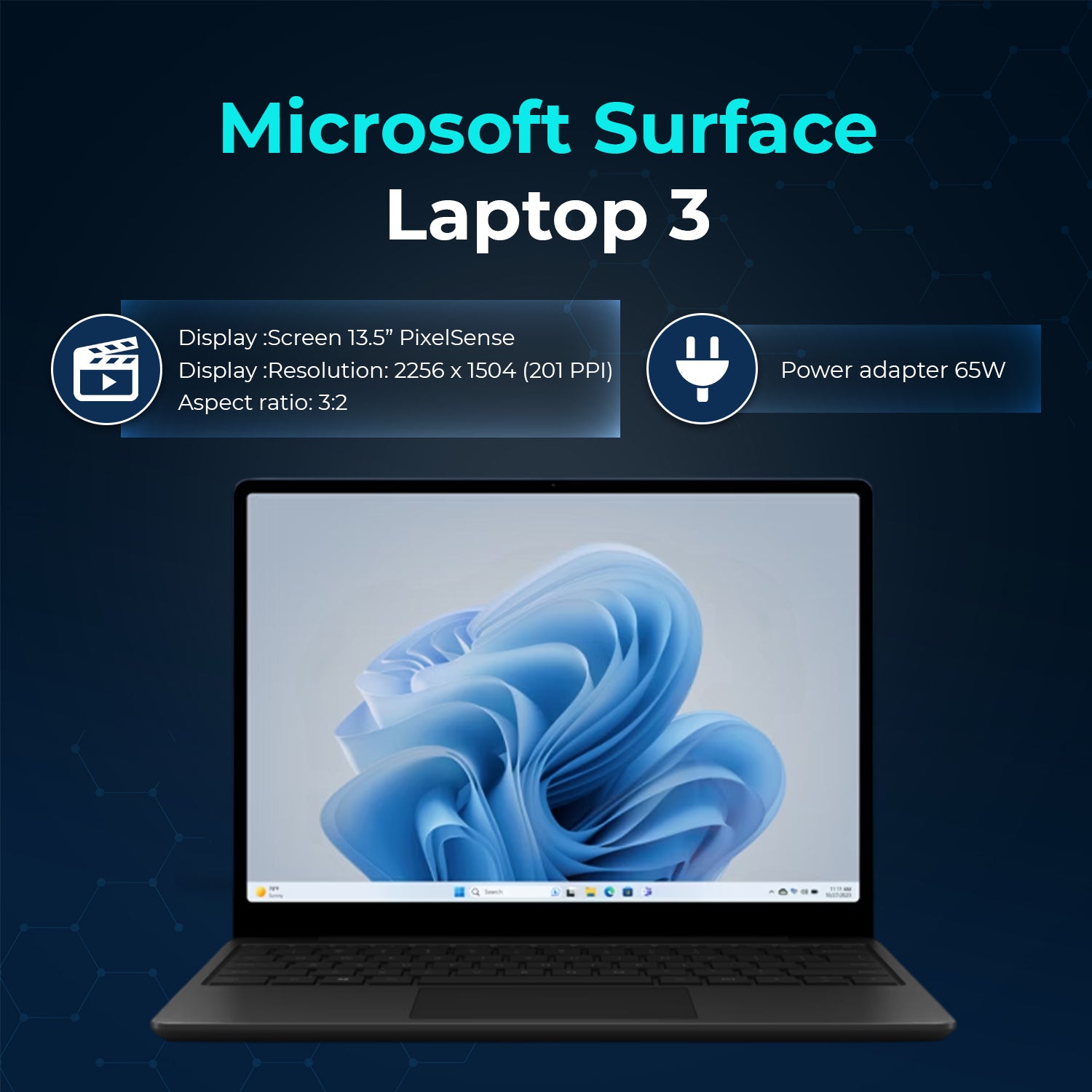 Microsoft Surface Laptop 3 13.5″ Intel Core i7 16GB RAM 512GB SSD Touchscreen Laptop – Cobalt Blue with Alcantara Renewed