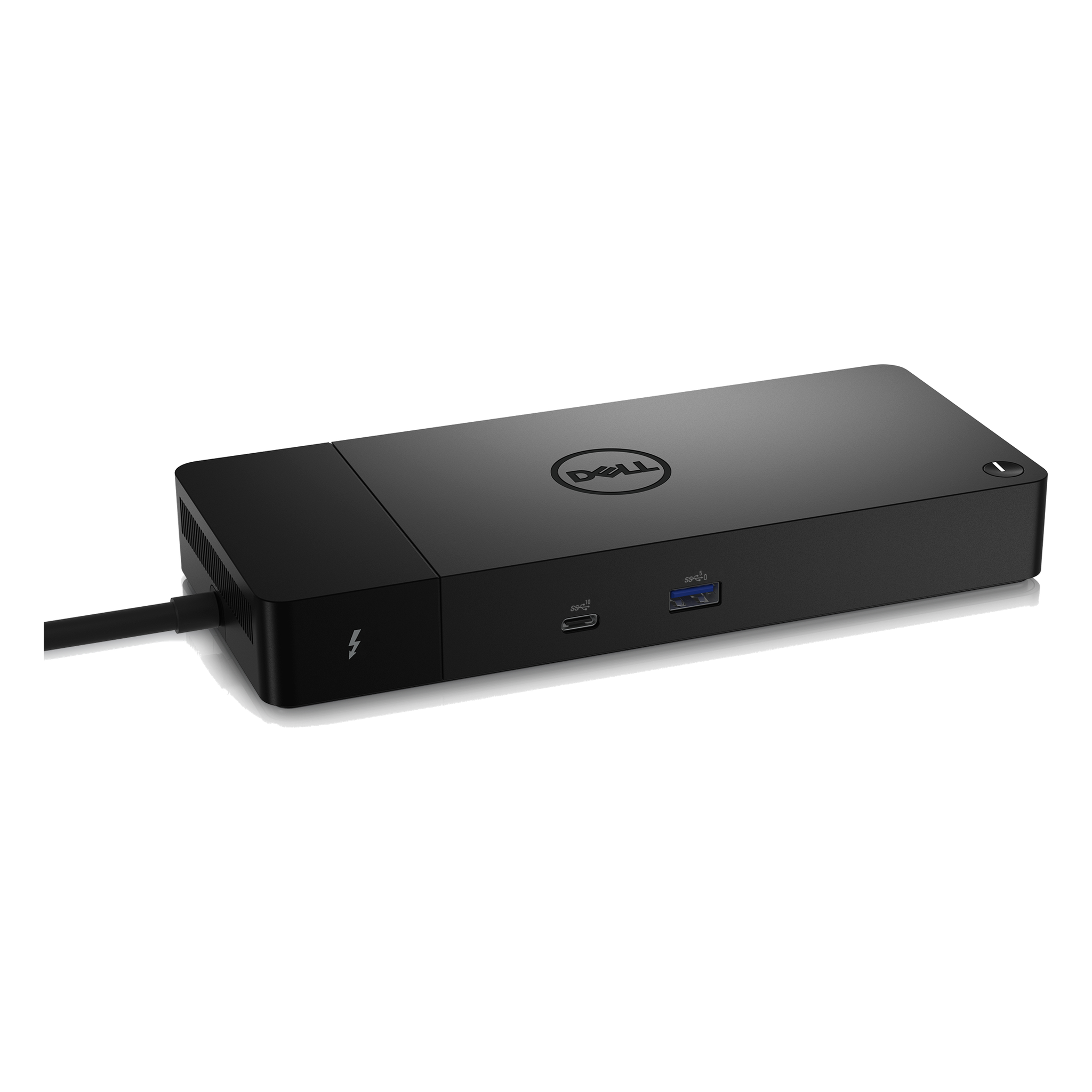 Dell WD22TB4 Thunderbolt 4 dock, three-quarter view