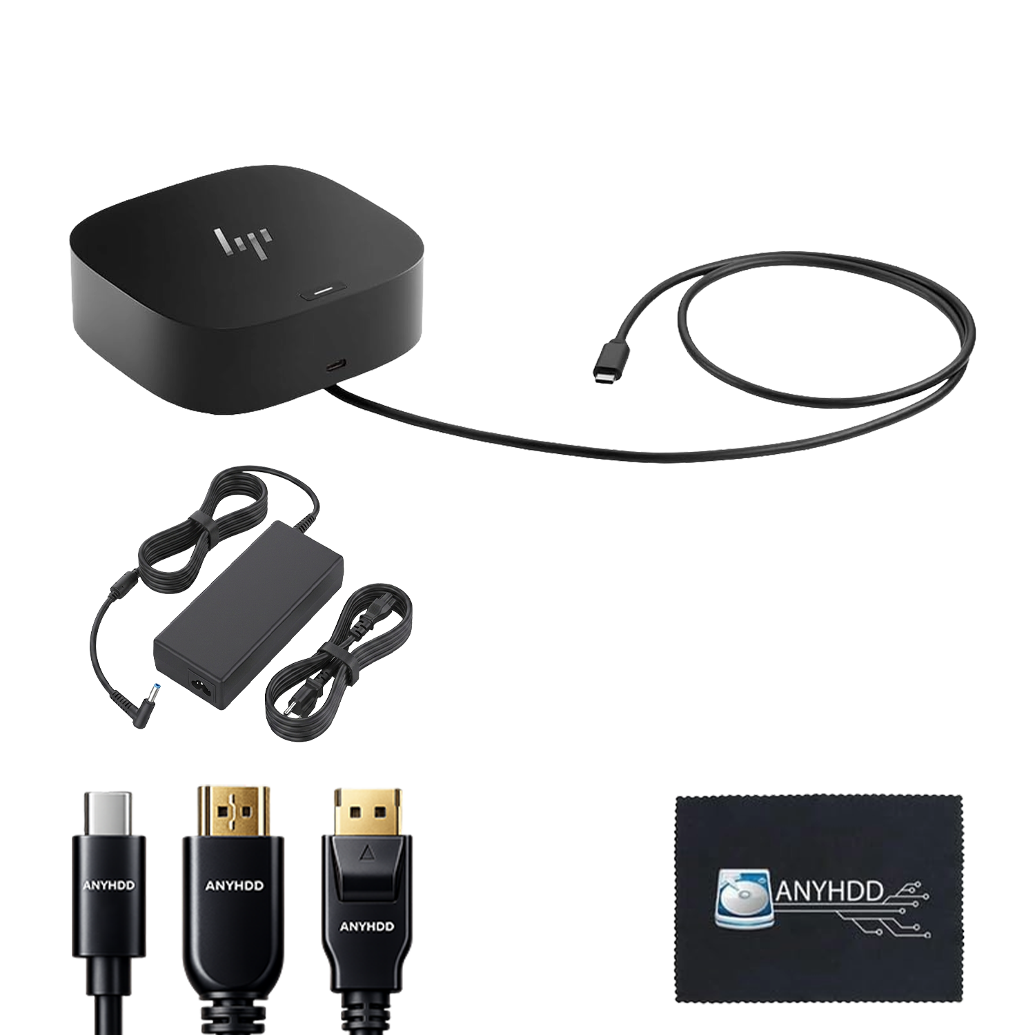 HP 26D32AA#ABL Docking Station G5 USB‑C Universal Dock (Renewed) with 120W Adapter, HDMI, DisplayPort, USB Ports & Ethernet