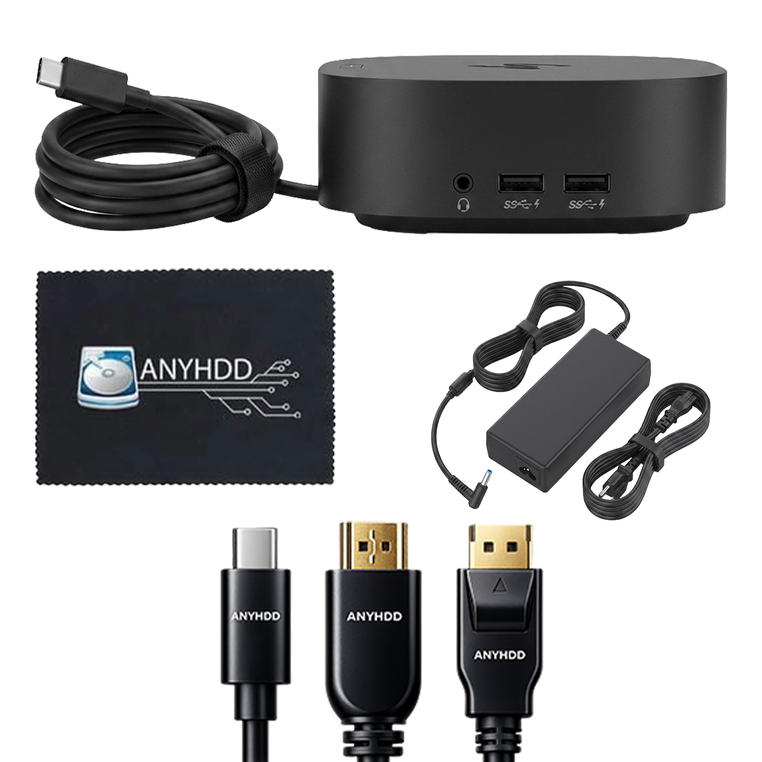 HP Universal Dock G2 - for Notebook - 120W Power adapter- USB Type C with HDMI, Display Port and C to C Cable with Cloth