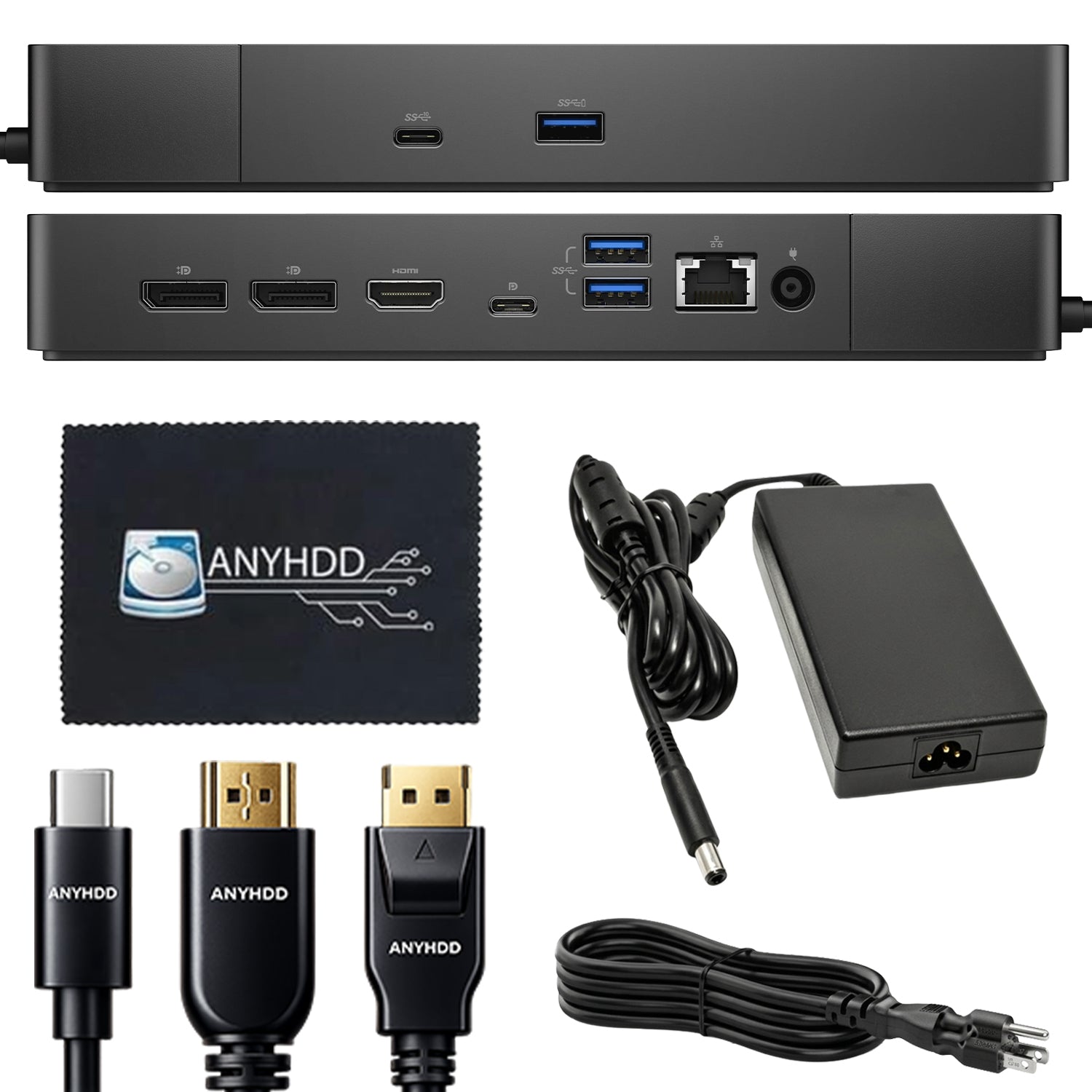 Dell WD19S USB-C Docking Station with 130W Power Adapter, Dual Display Support, HDMI, DisplayPort & Ethernet Connectivity