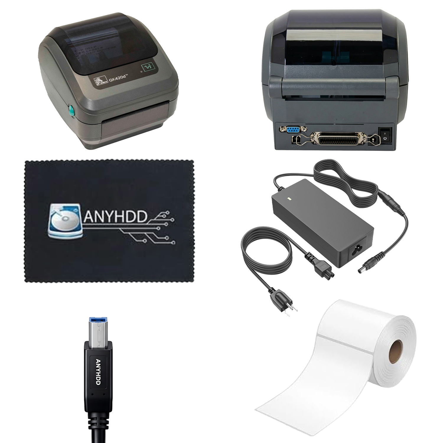 Zebra GK420d Direct Thermal Label Printer GK42‑202510‑000 203 dpi with USB, Serial, Parallel and for Barcodes & Labels