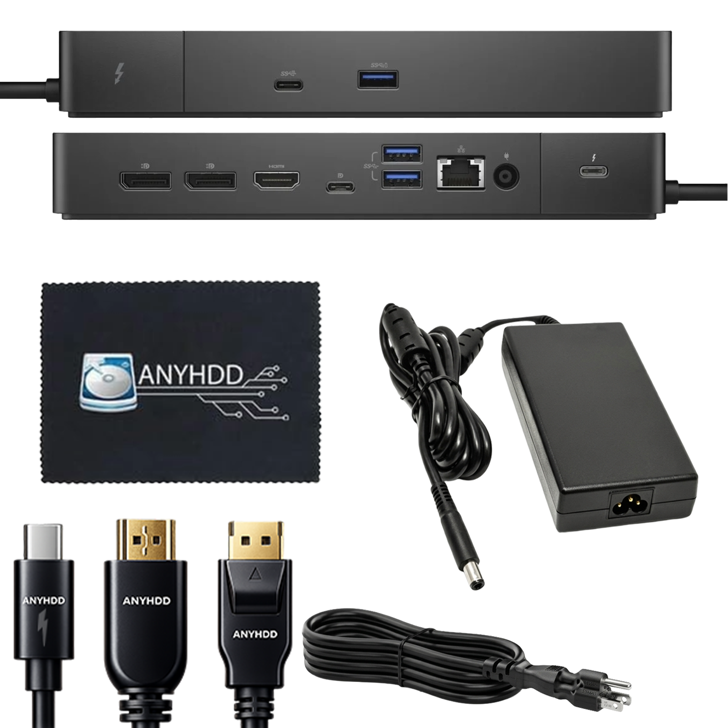 Dell WD19TBS USB-C Thunderbolt Docking Station with 180W Adapter, HDMI, DisplayPort, Ethernet & USB Connectivity