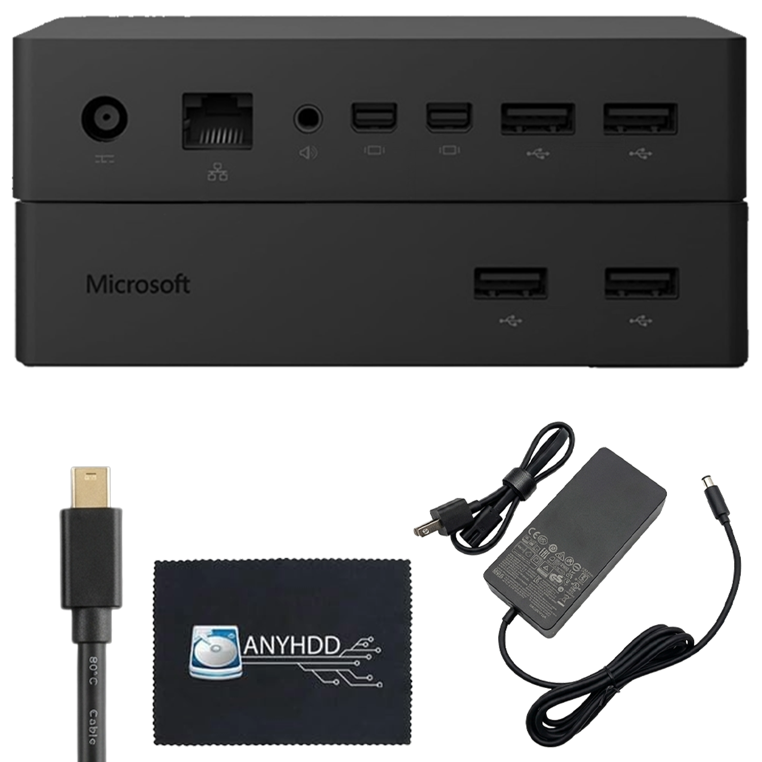 Microsoft Surface Dock PD9-00003 with Multi-Port Connectivity, Ethernet, 4 USB 3.0 & Audio – Desktop Expansion Hub for Surface Devices (Renewed)