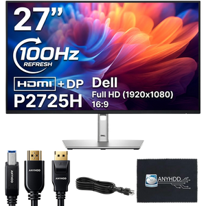 Dell P2725H 27-inch Full HD 1080p IPS Computer Monitor with Adjustable Stand, HDMI & DisplayPort Connectivity