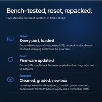 Microsoft Surface Dock PD9-00003 with Multi-Port Connectivity, Ethernet, 4 USB 3: Tested and repacked
