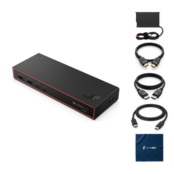 Lenovo 40BE0135US Thunderbolt 4 Laptop Dock with HDMI 2.1 & Dual DisplayPort, Mu: What's in the box