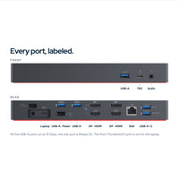 Lenovo Universal Thunderbolt Dock 40AN0135US 135W Power Delivery with Dual UHD 4: Ports