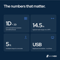DS2208-SR Handheld 2D Barcode Scanner Kit with USB Cable, USB-A to USB-C Adapter: Key facts