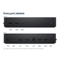 UD22 dell docking station dual monitor bundle usb c usb a universal dell dock fo: Ports