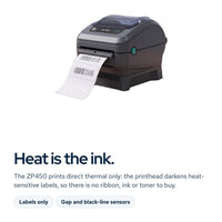 Zebra ZP450 Direct Thermal Barcode Label Printer for Shipping & E-Commerce, High: Feature