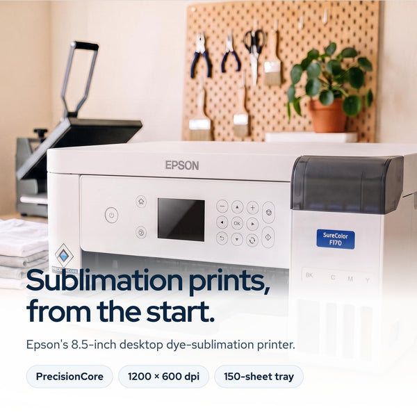 Epson Dye-Sublimation F170 Printer with PrecisionCore Technology: On the desk