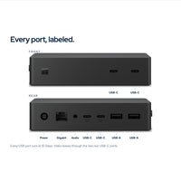 Microsoft Surface Dock 2 Compatible Docking Station 1GK-00001 – 199W Power Suppl: Ports