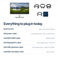 Dell P2222H 22" 1920 x 1080 Full HD 16:9 IPS Display: In the box