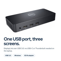Dell D3100 USB 3.0 Ultra HD/4K Triple Display Docking Station (Renewed) with 65W: Feature