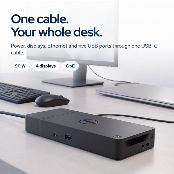 Dell WD19S USB-C Docking Station with 130W Power Adapter, Dual Display Support, : On the desk