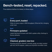 Dell Performance Dock WD19DC USB-C Docking Station (Renewed) with 240W Power Ada: Tested and repacked