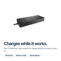 Dell WD19TB Thunderbolt Docking Station with 180W Adapter, HDMI, DP, Thunderbolt: Feature