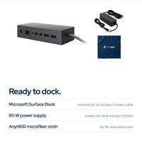 Microsoft Surface Dock PD9-00003 with Multi-Port Connectivity, Ethernet, 4 USB 3: In the box