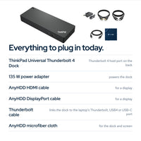 Lenovo 40B00135US Docking Station Thunderbolt 4 Dock: In the box