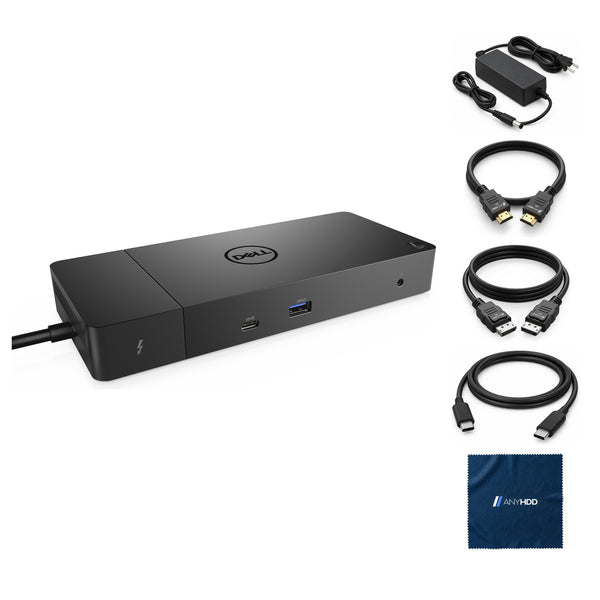 Dell WD19TB Thunderbolt Docking Station with 180W Adapter, HDMI, DP, Thunderbolt: What's in the box