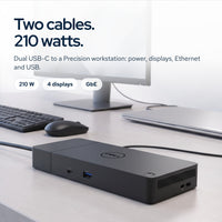 Dell Performance Dock WD19DCS USB-C Docking Station with 240W Power Adapter, HDM: On the desk