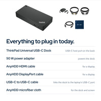Lenovo ThinkPad Universal USB-C Docking Station 40AY0090US with 90W Adapter, HDM: In the box